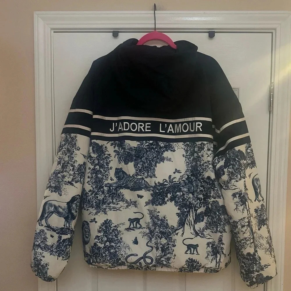 Women’s ELLANDEMM J’Adore L'Amour Blue Puffer Jacket. Size XL.